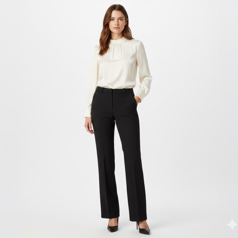 Talbots Trousers Newport Pants Straight Leg Classic Work Stretch‎ Minimalist